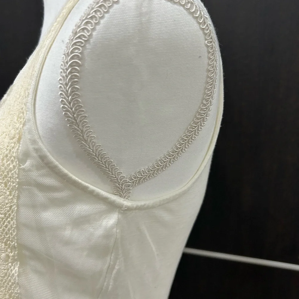 American Eagle Outfitters Cream Lace Tank Top - Picture 4 of 6